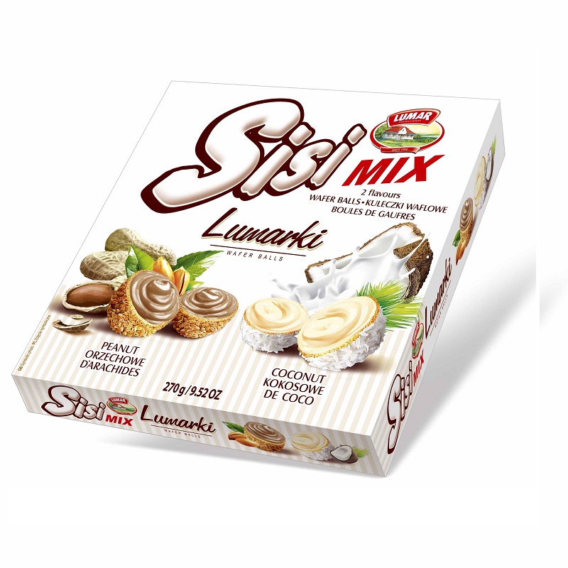 Kokosriekstu-Zemesriekstu vafeļu bumbiņas 270G