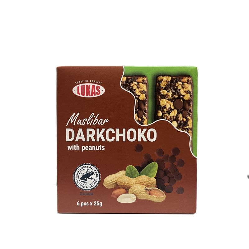 Batoniņš MUSLIBAR DARKCHOKO ar zemesriekstiem 6x25